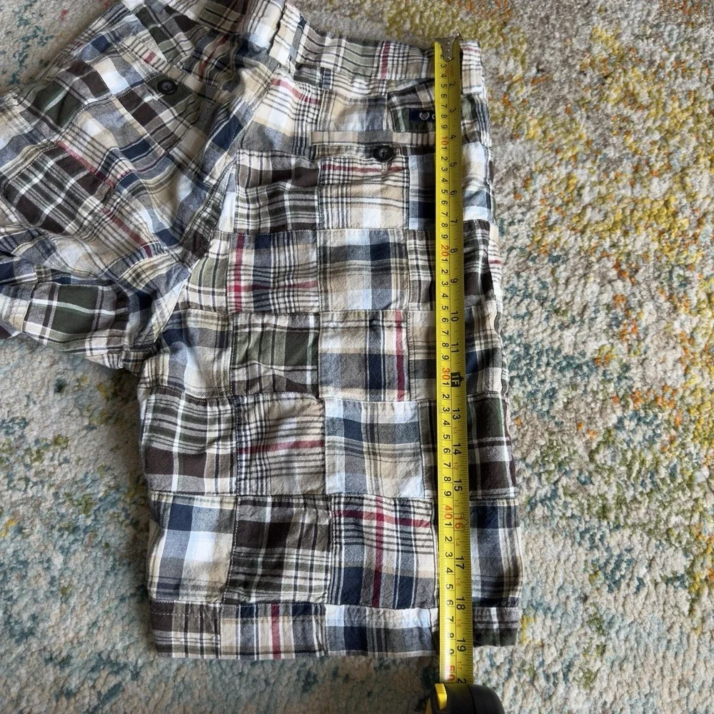 Vintage Chaps Plaid Patchwork Shorts Men's Size 30 Gorpcore Skater Outer Banks